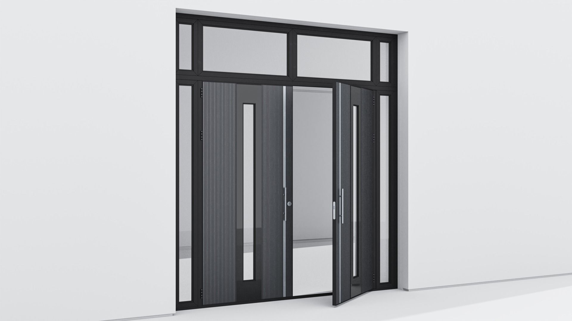 Aluminium door 125 3D model_3