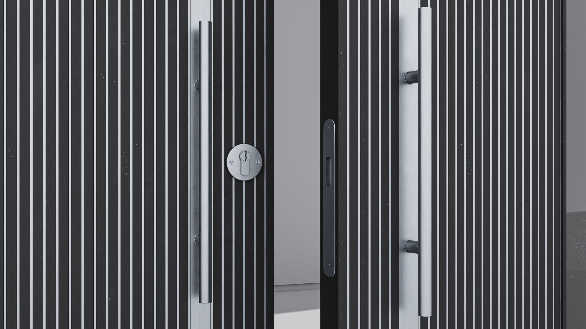 Aluminium door 125 3D model_4