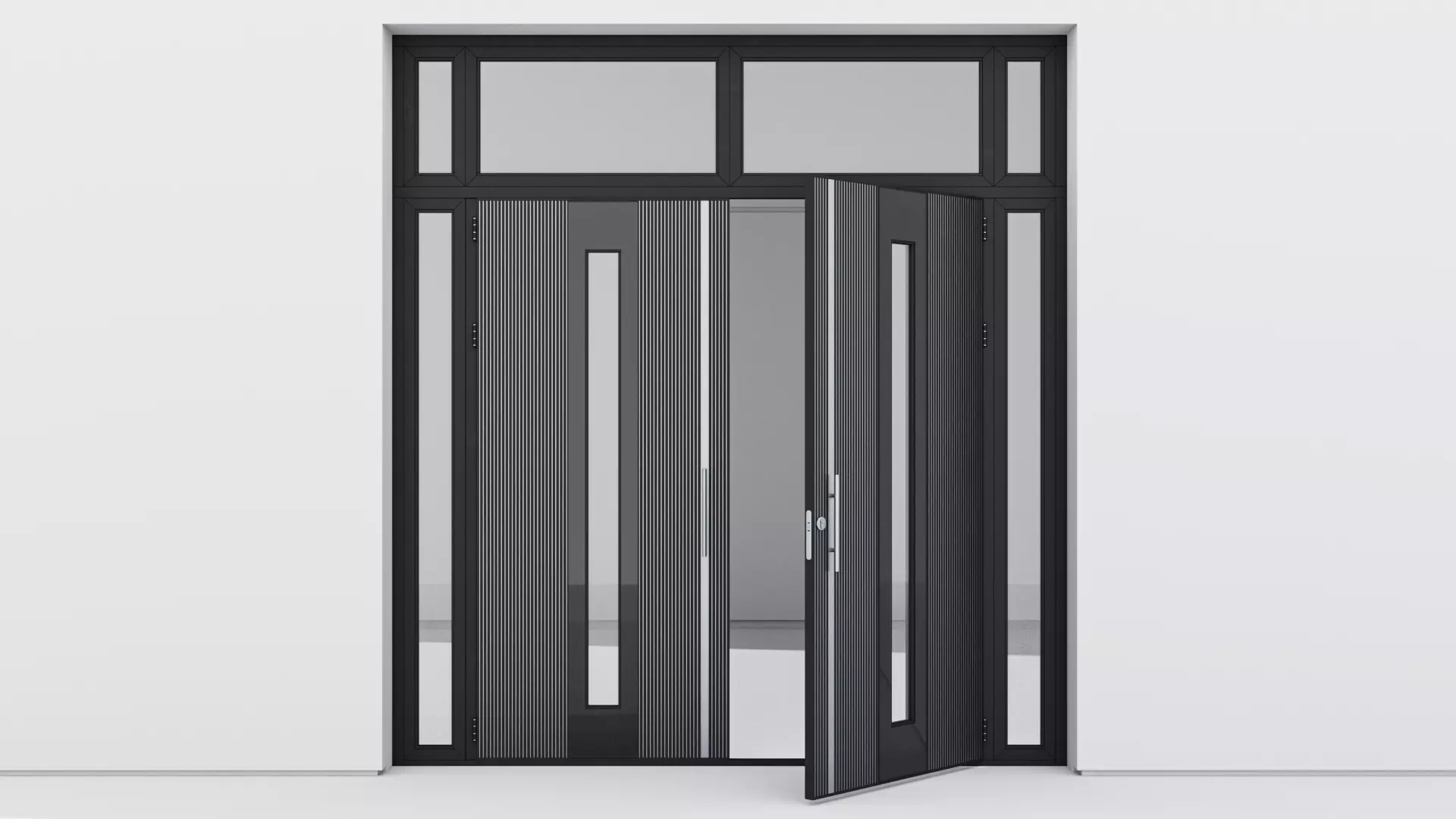 Aluminium door 125 3D model_0