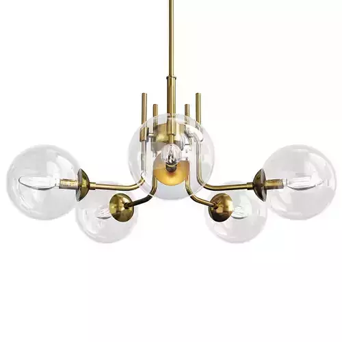 MOTINI Modern Sputnik 5 light Pendant with Glass