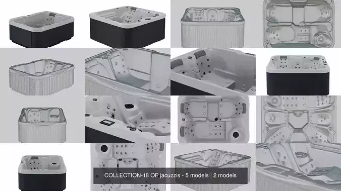 COLLECTION-18 OF jacuzzis - 5 models 