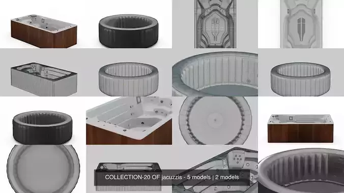 COLLECTION-20 OF jacuzzis - 5 models 