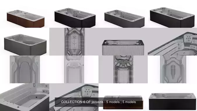 COLLECTION-6 OF jacuzzis - 5 models 