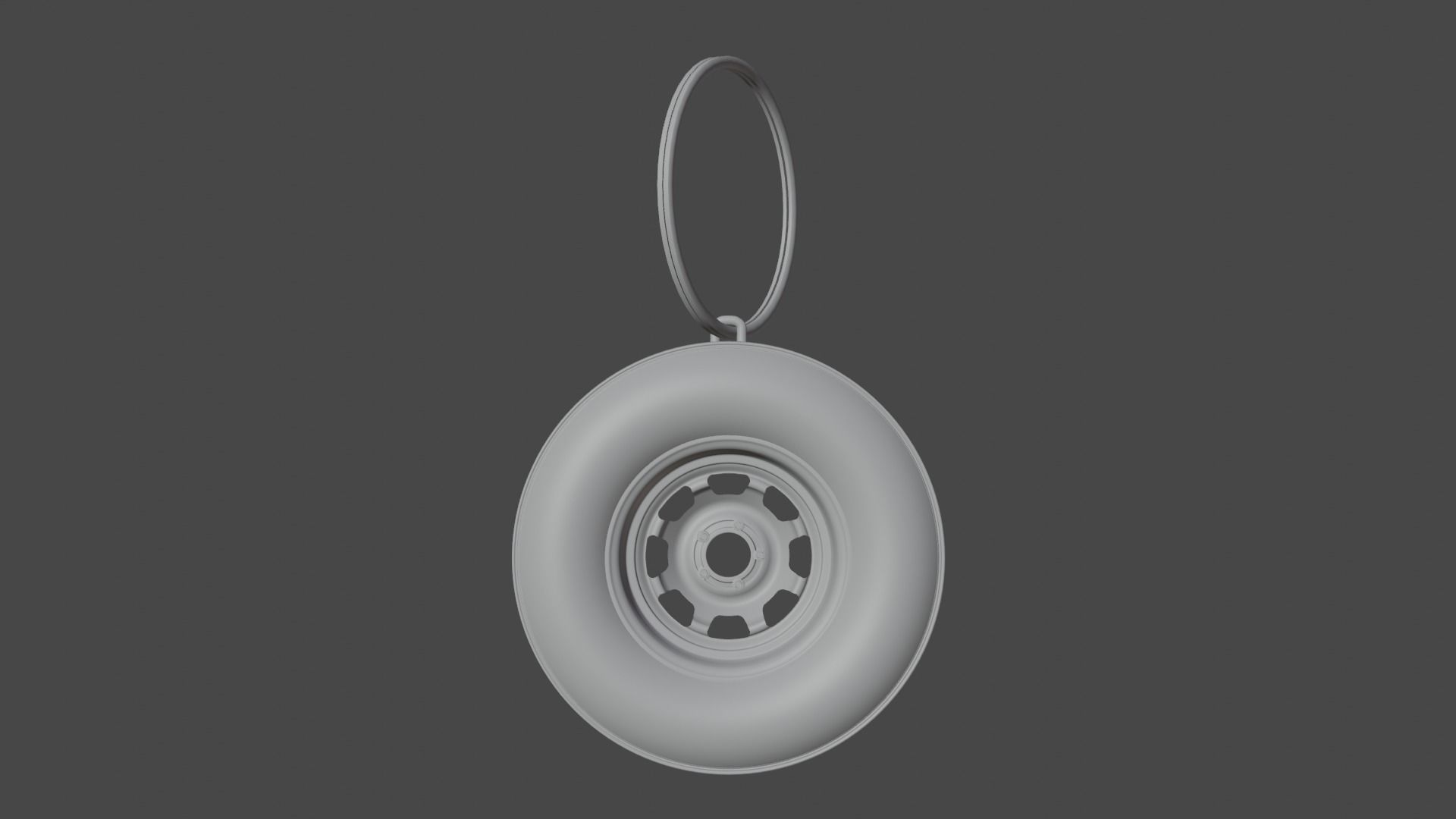 KEY CHAIN NASCAR WHEEL REALISTIC DETAILS 3D PRINT  3D print model_9