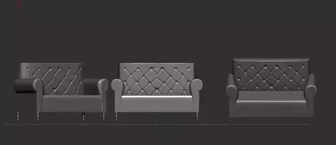 sofa solid model  3D print model