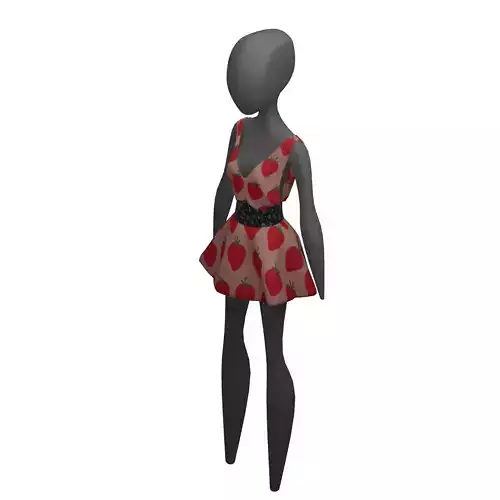 V Neck Dress and Mannequin