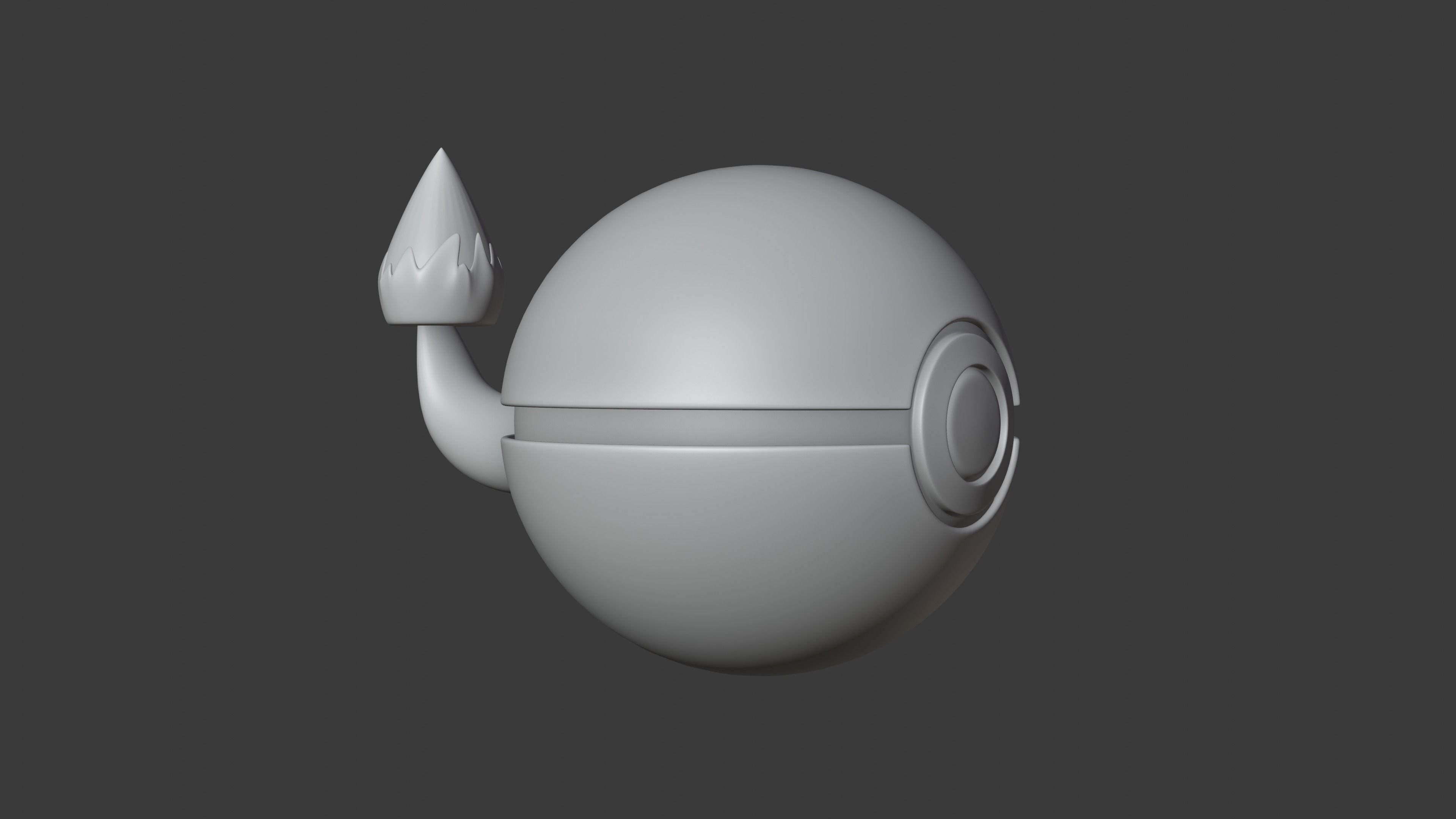 CHARMANDER BALL Low-poly 3D model_7