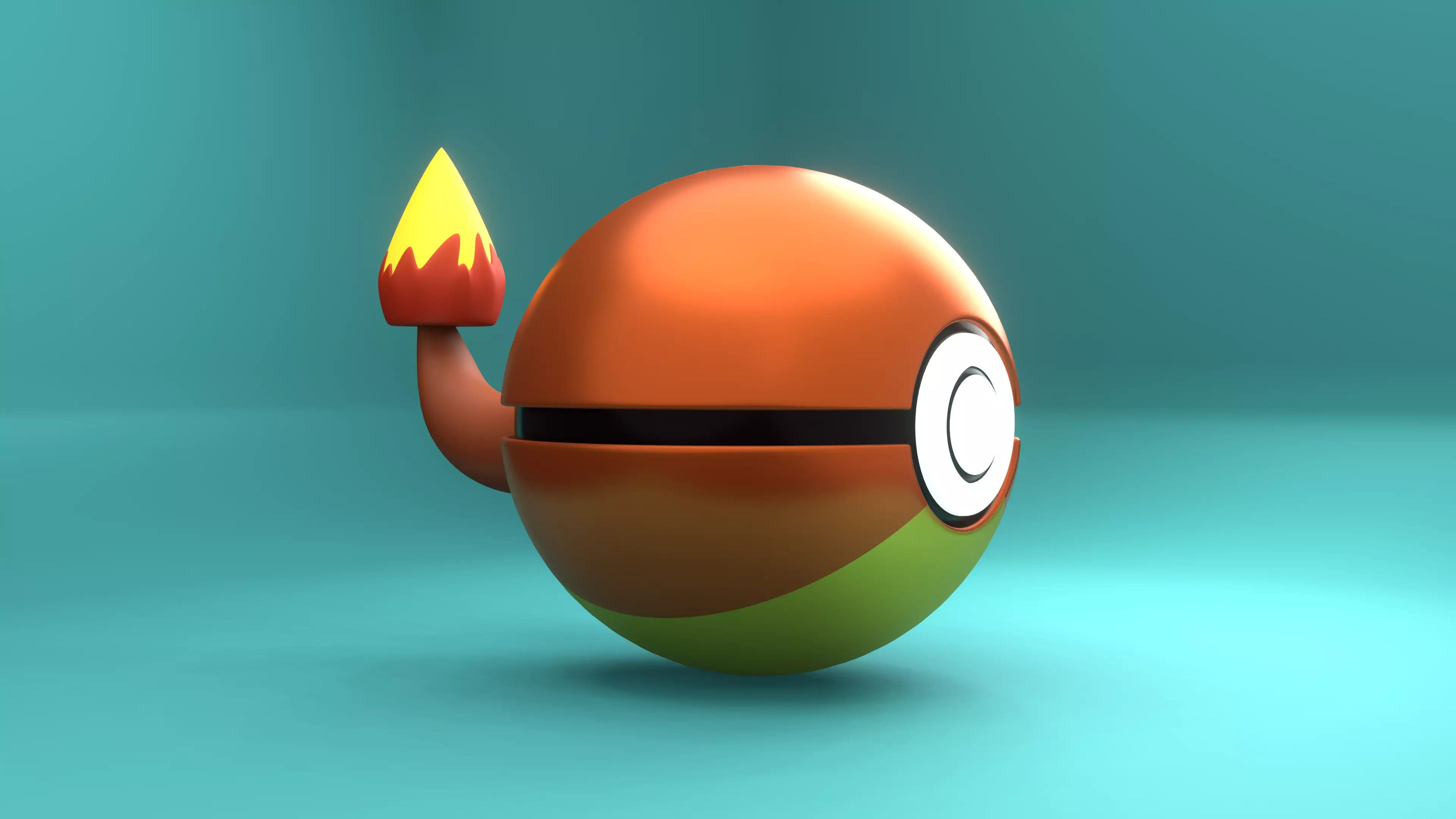 CHARMANDER BALL Low-poly 3D model_0