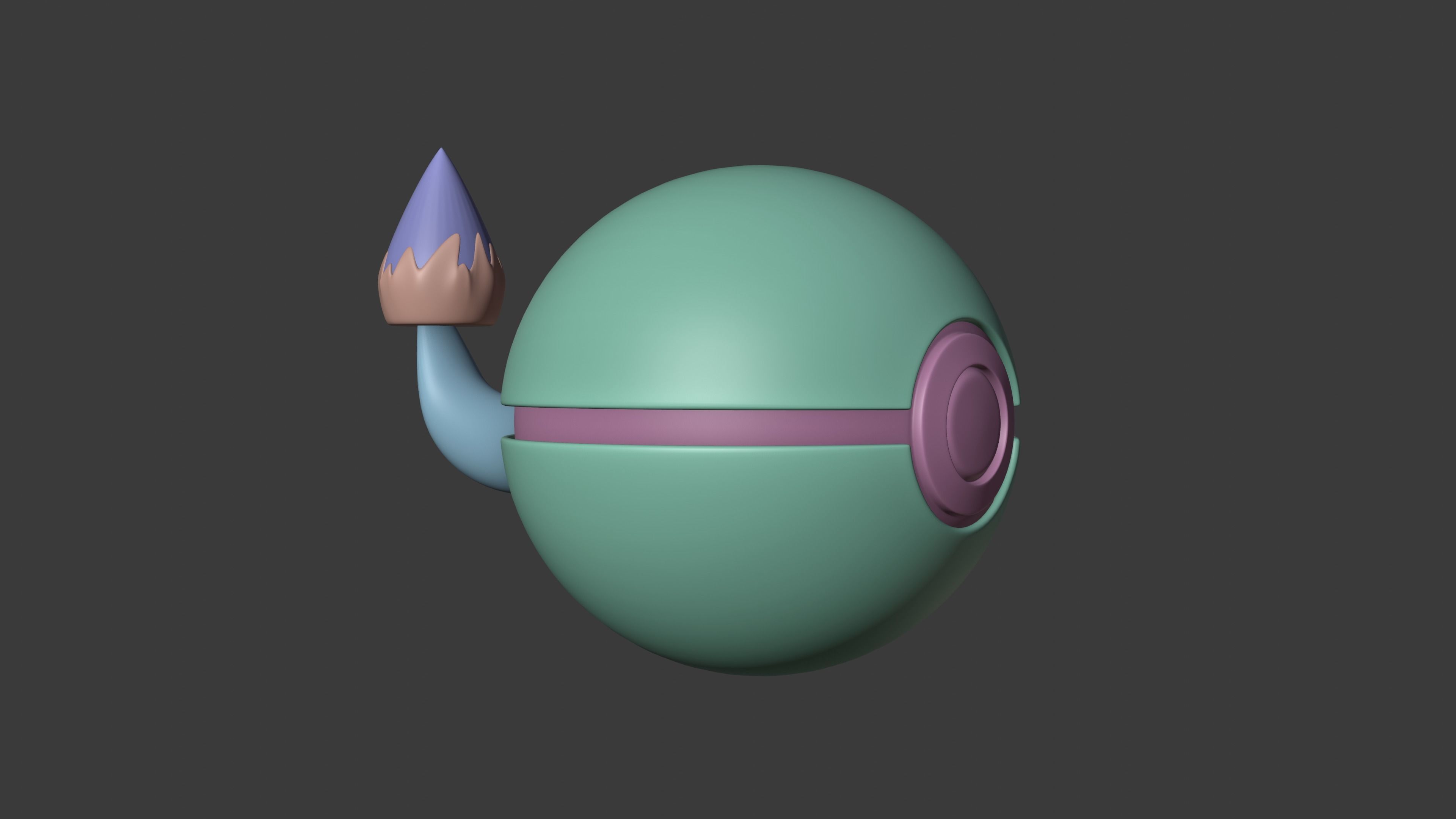 CHARMANDER BALL Low-poly 3D model_9