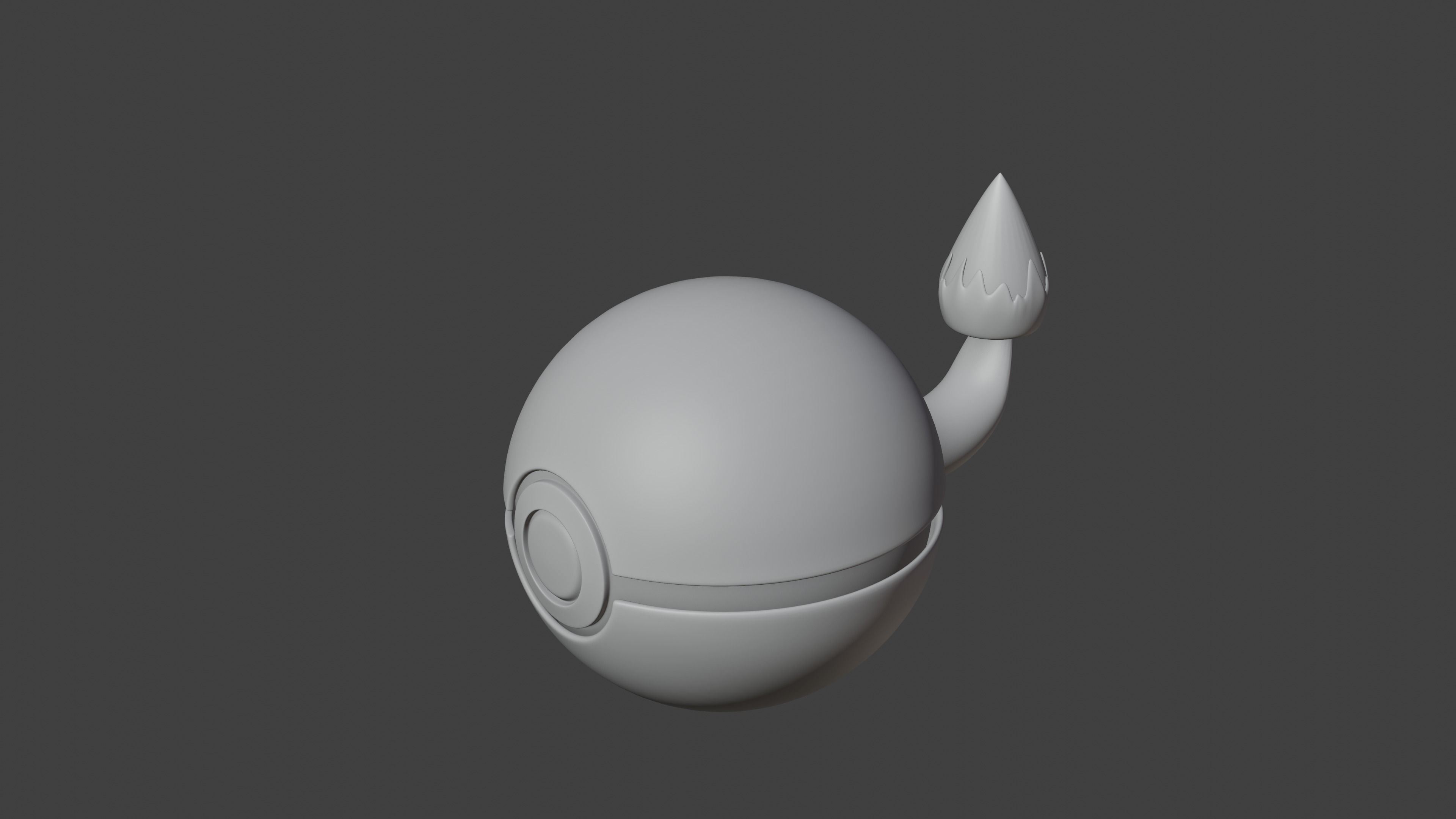CHARMANDER BALL Low-poly 3D model_3