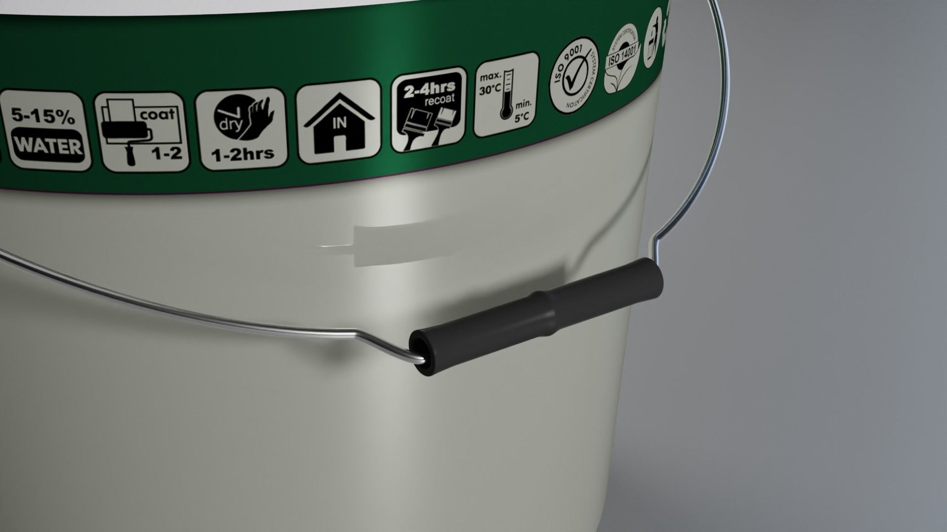 Bucket paint High quality 3D model_2