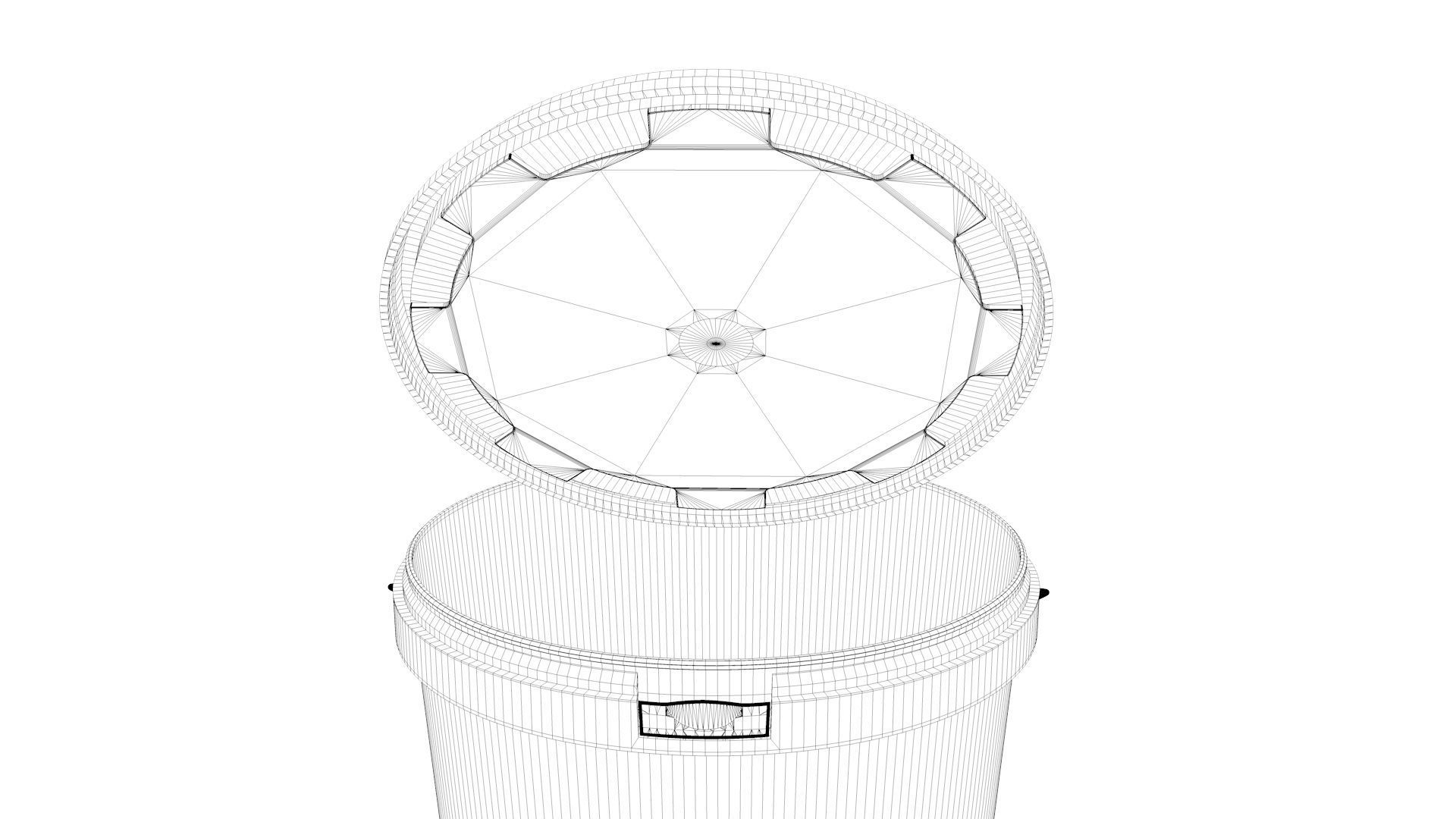 Bucket paint High quality 3D model_7