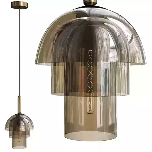 JOLLY modern pendant light with glass shade
