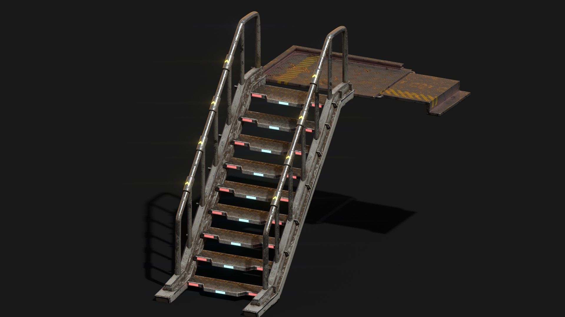 Scifi Stairs 3D model_1