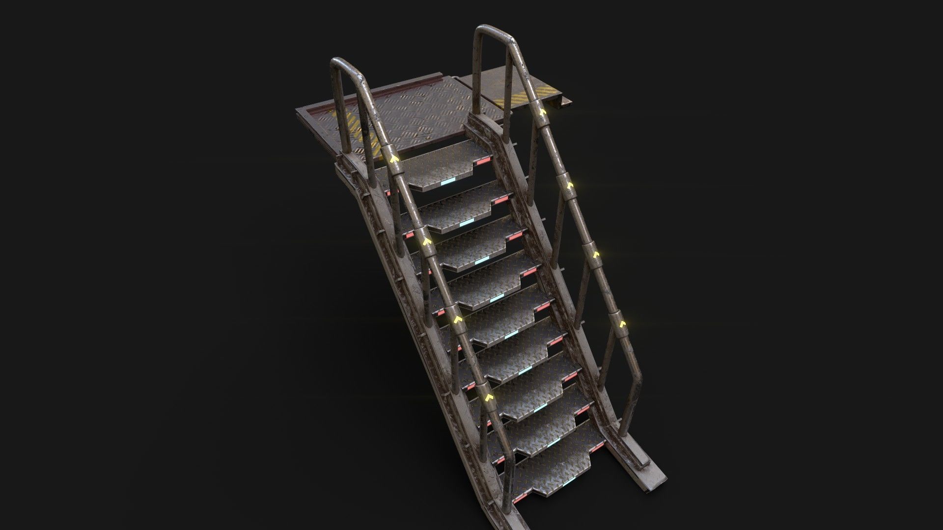 Scifi Stairs 3D model_2