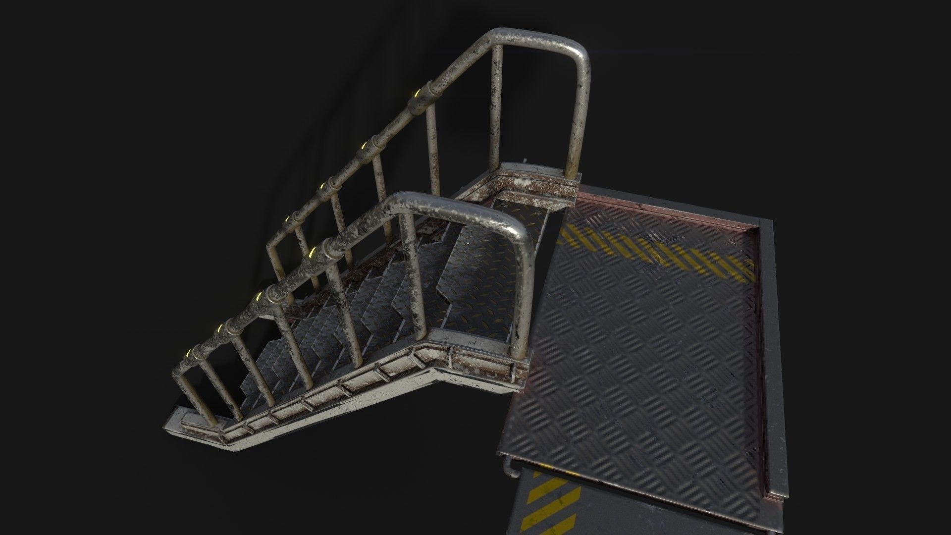 Scifi Stairs 3D model_5