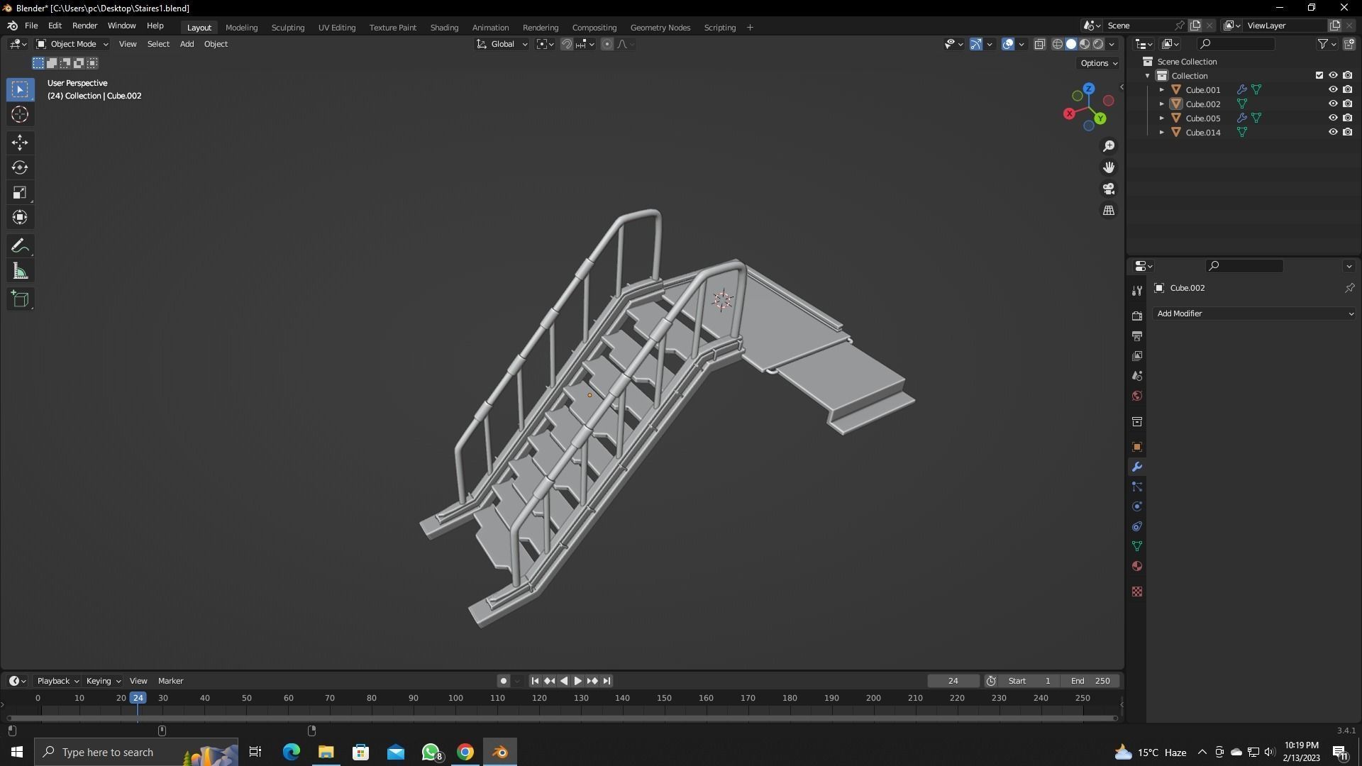 Scifi Stairs 3D model_9