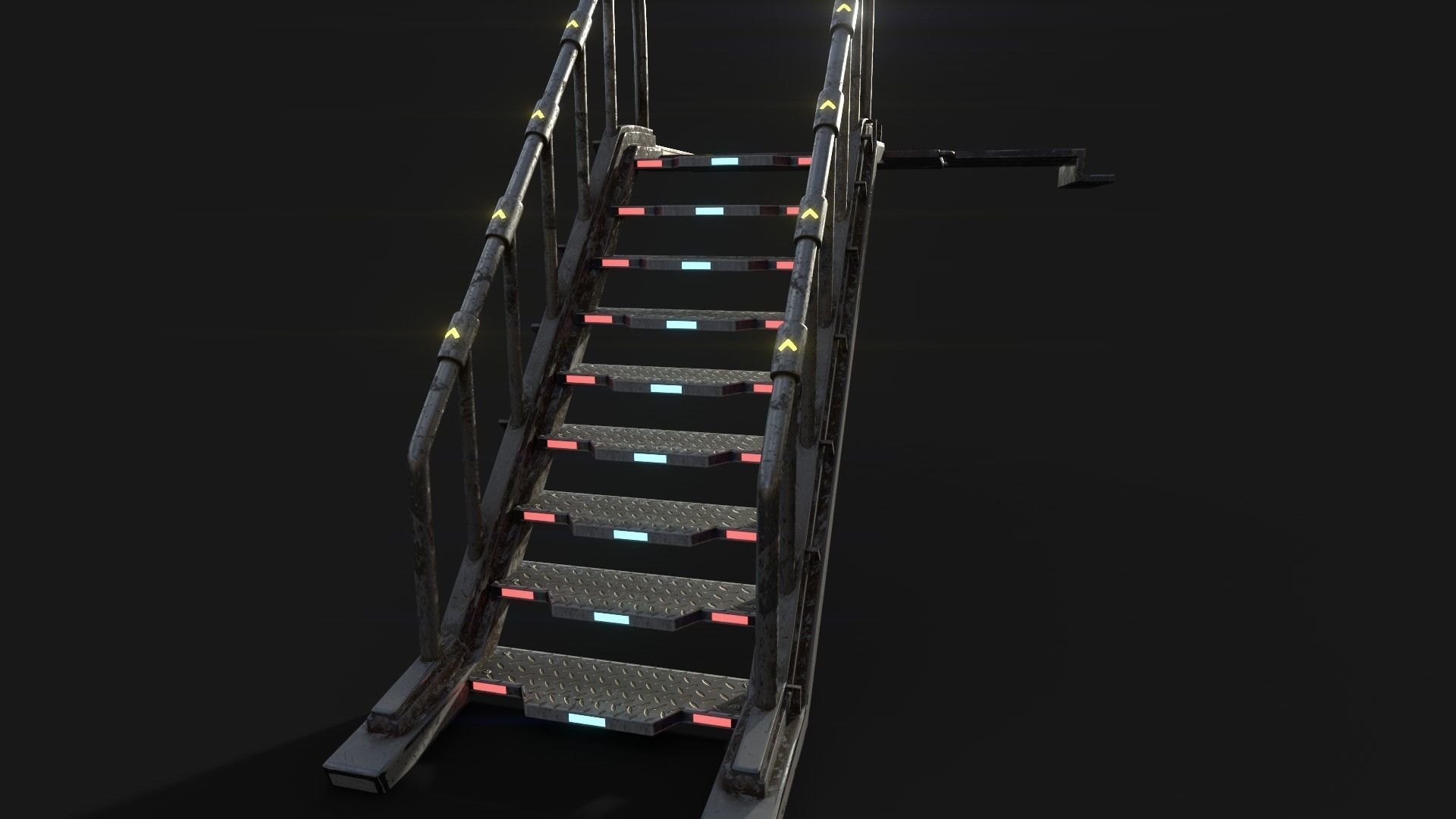Scifi Stairs 3D model_3