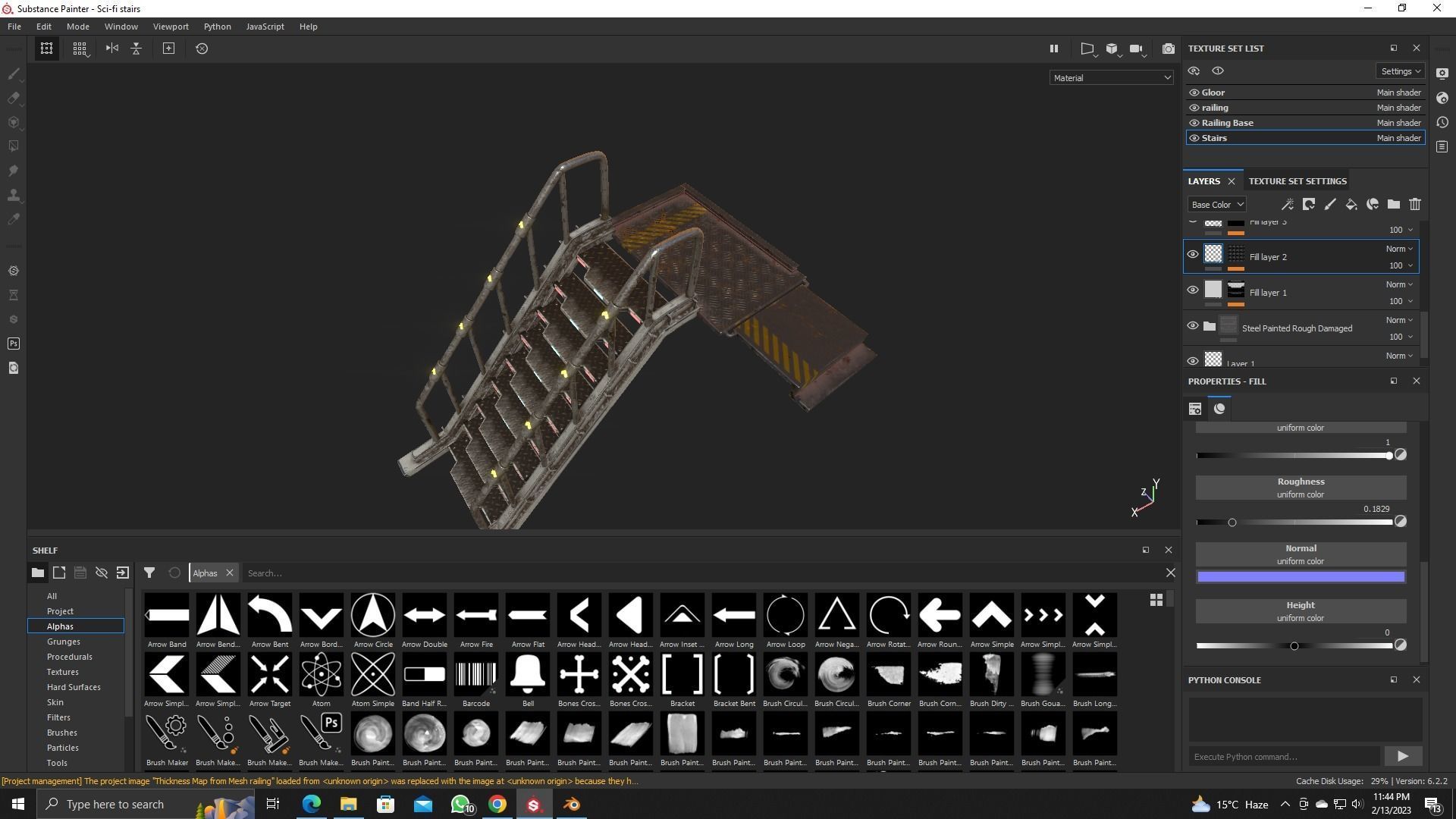 Scifi Stairs 3D model_7