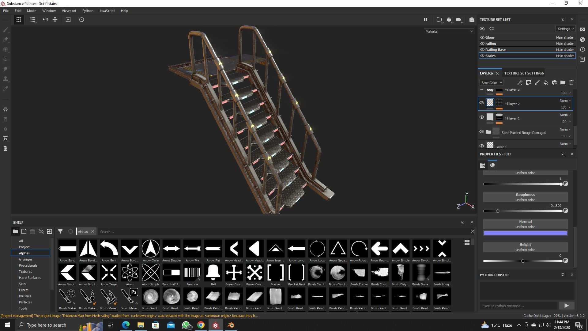 Scifi Stairs 3D model_6