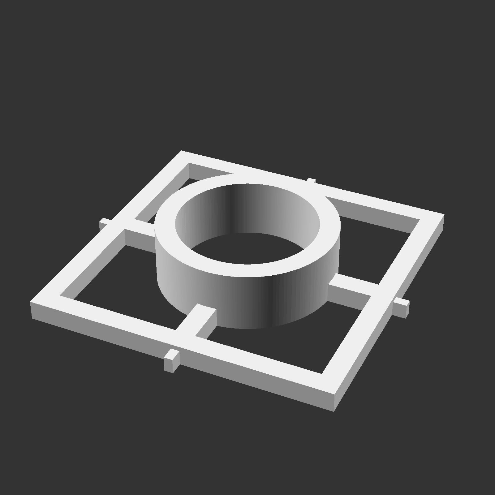 Kumiko Japanese Shoji Lantern - Kaku Asa-no-ha 3D print model_11