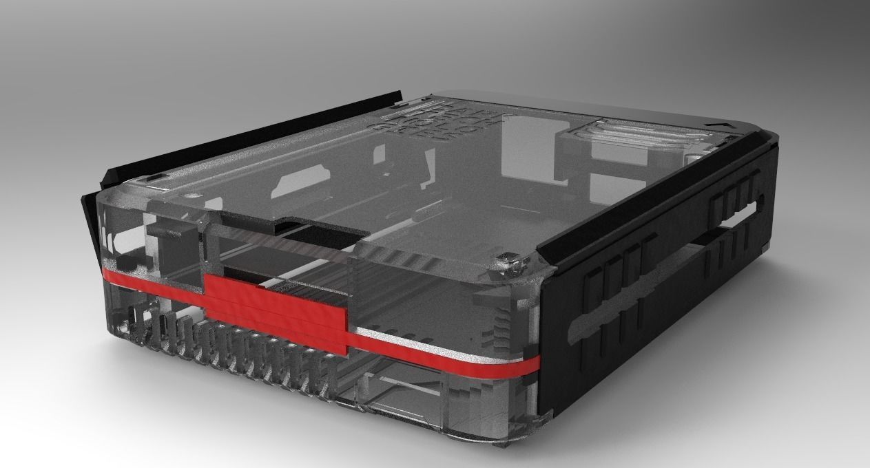 Pi 3B Plus Case 3D print model_4