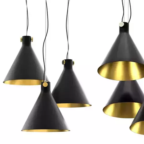 Indi-Pendant Cone Suspension 3 Lamps 3D model