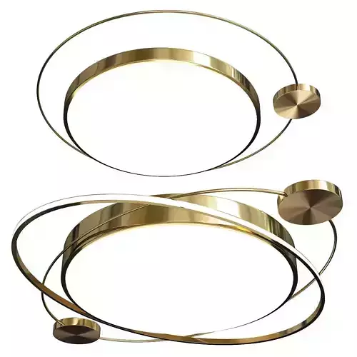 GERDIS two circular brass ceiling lights