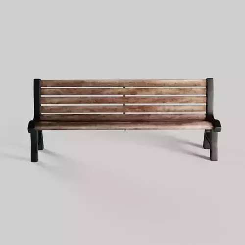 Bench park Low-poly 3D model