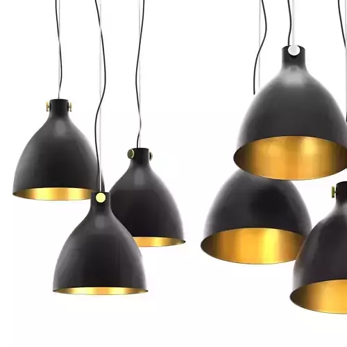  Indi-Pendant Round Suspension 3 Lamps 3D model