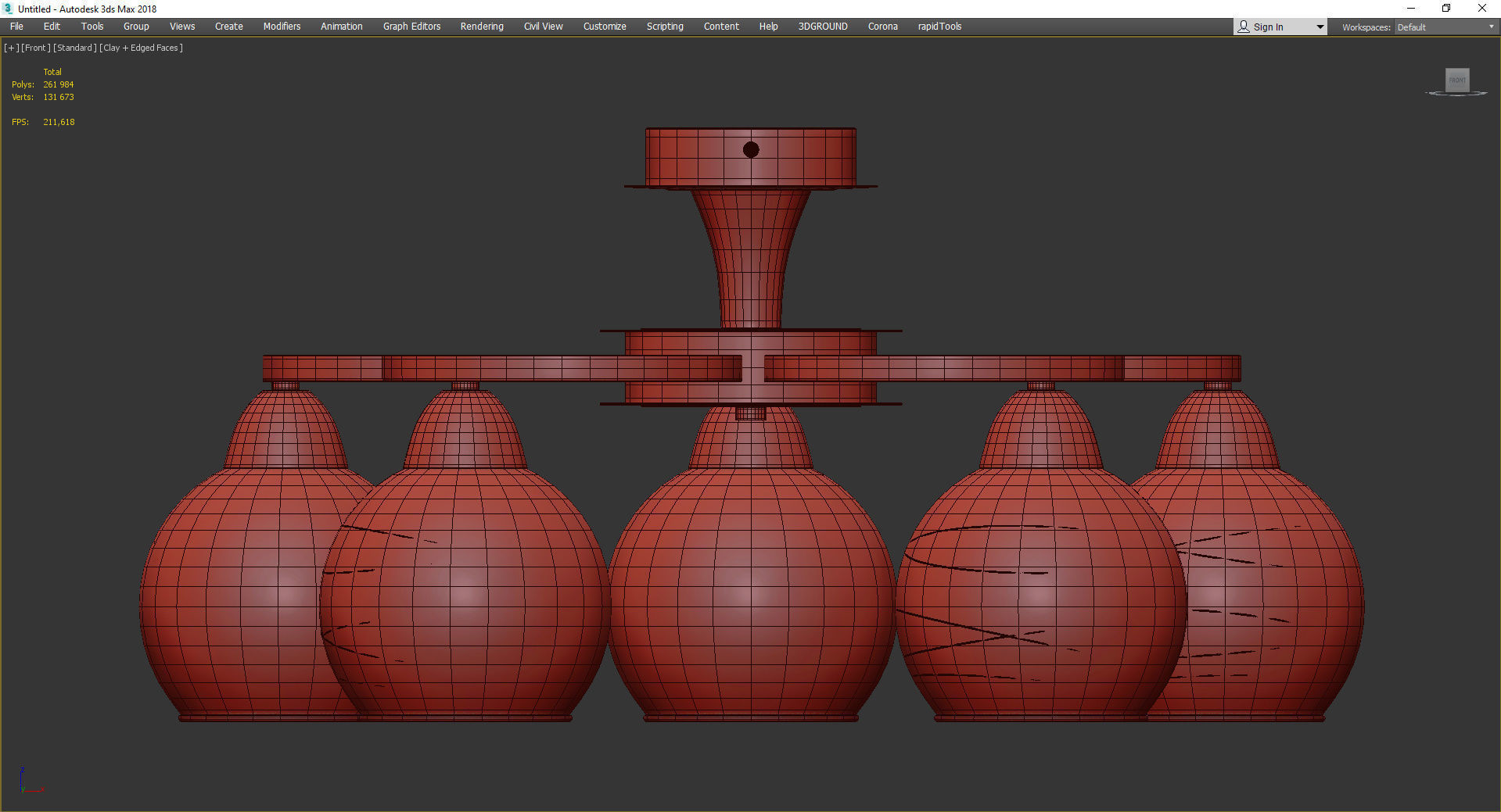 Arte Lamp GINEVRA Low-poly 3D model_2