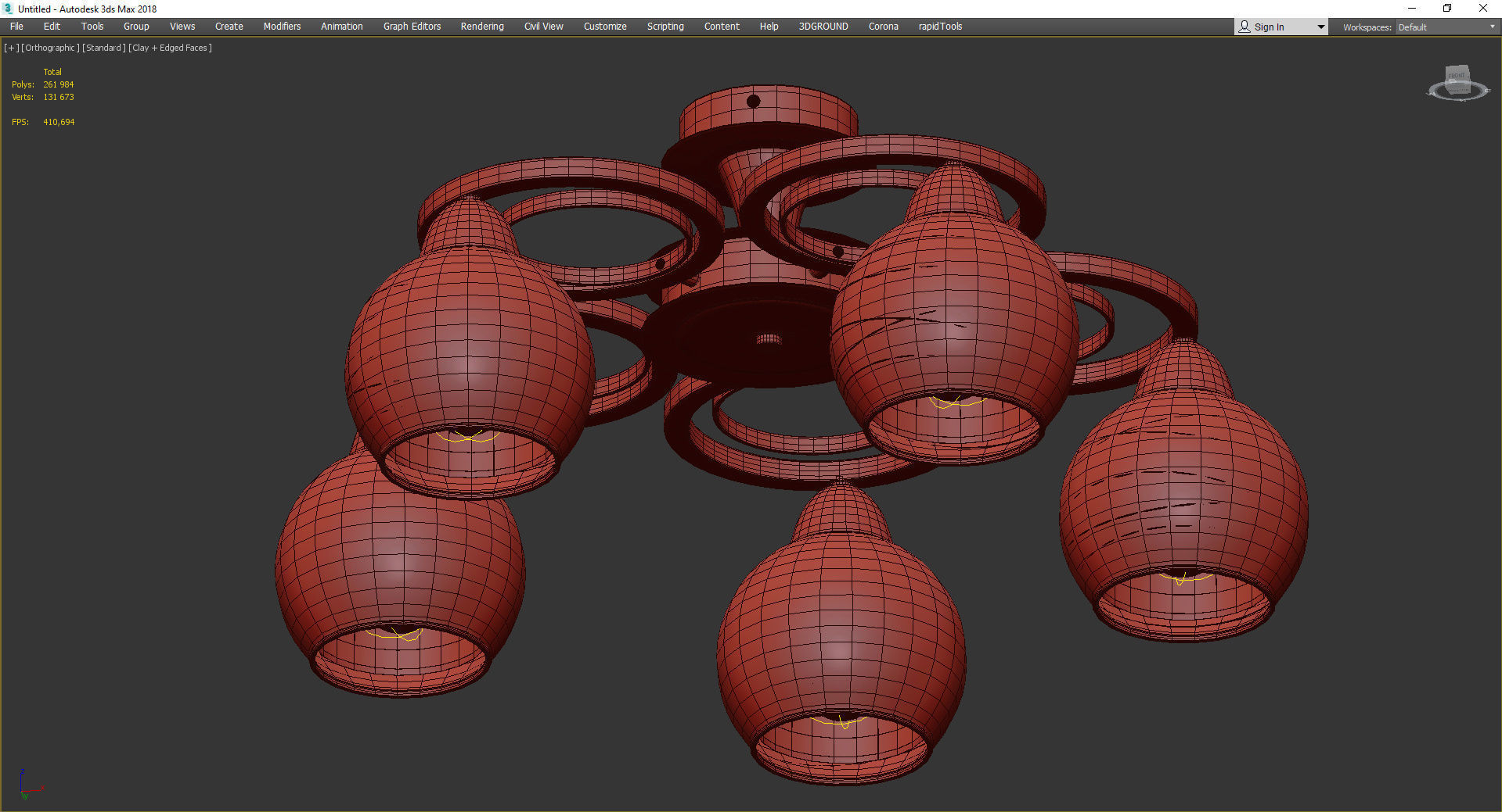 Arte Lamp GINEVRA Low-poly 3D model_3