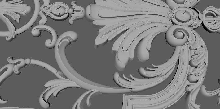 Central decor ornament for furniture 3D model_6