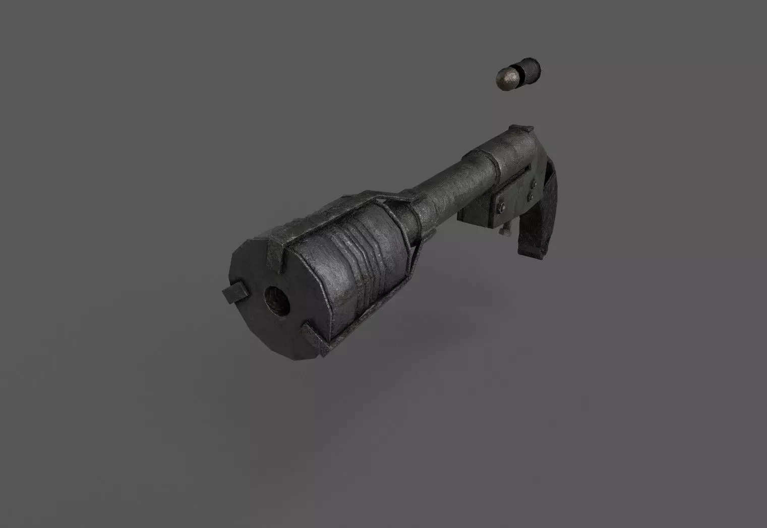 Homemade pistol Free low-poly 3D model