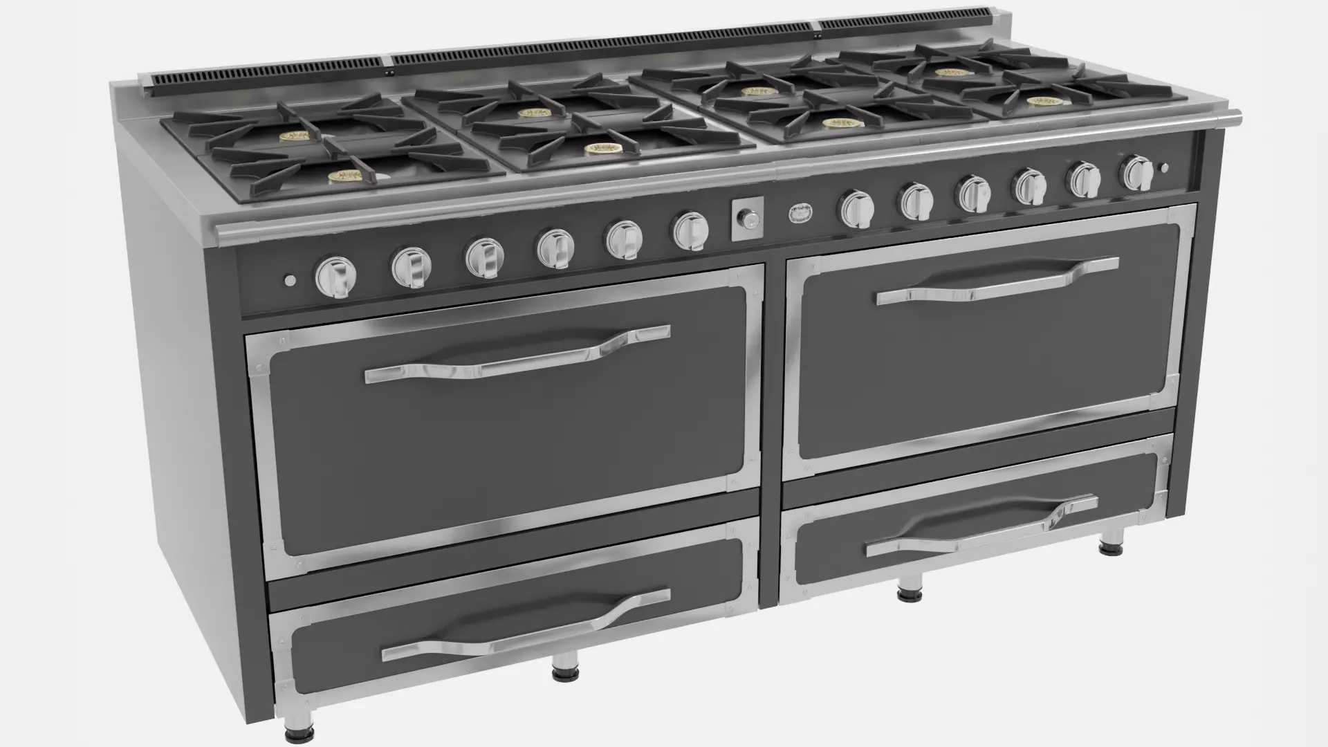 Freestanding Range with 8 Burners 3D model