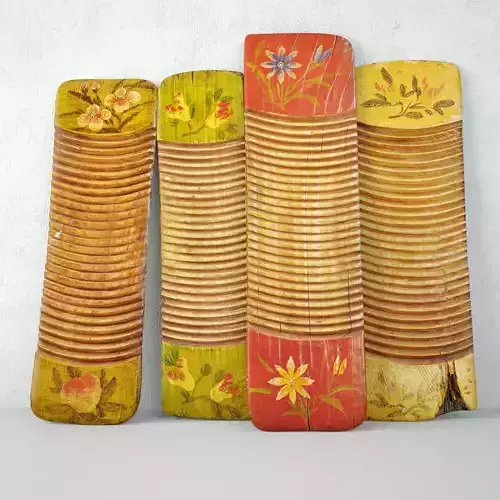 Vintage Painted Chinese Washboards 3D model
