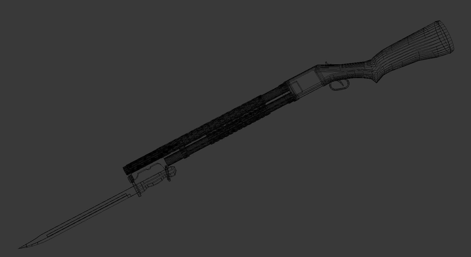 Sentinel Series M1897 Low-poly 3D model_7