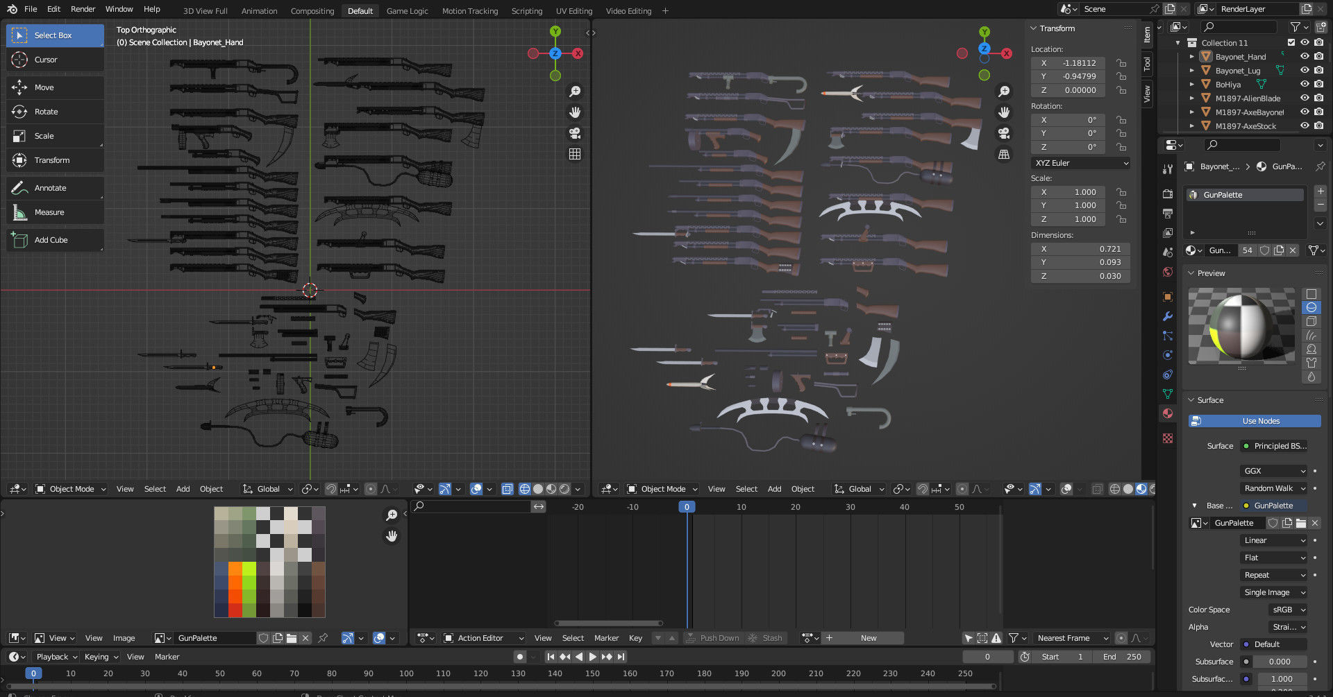 Sentinel Series M1897 Low-poly 3D model_3