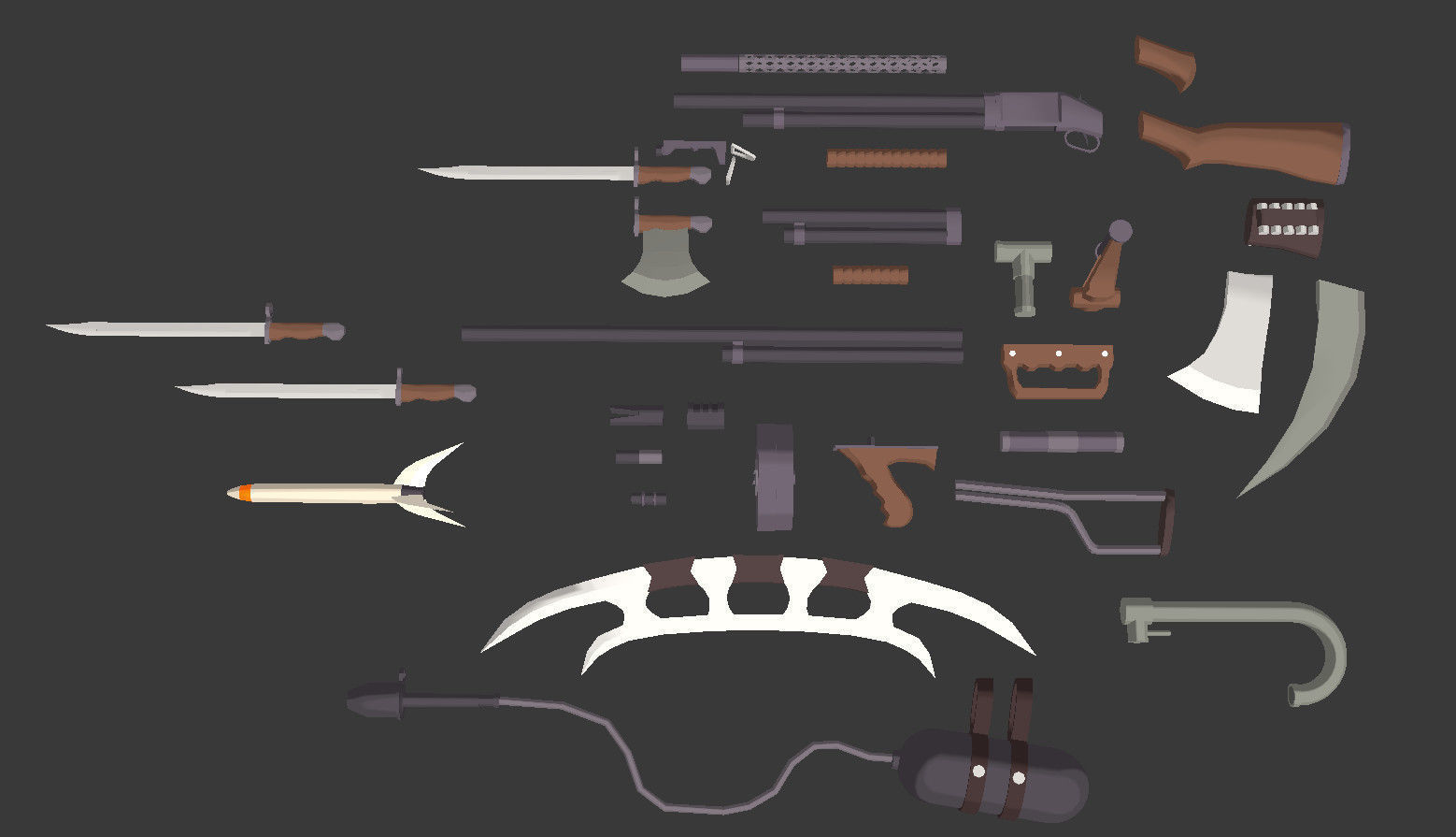 Sentinel Series M1897 Low-poly 3D model_5