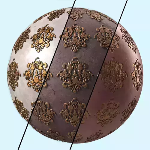 Plaster Materials 4- Ornament Plaster Pbr 4k seamless Sbsar