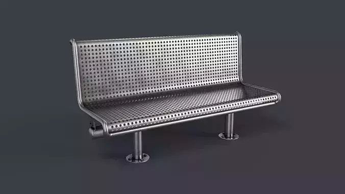 Metal Modern Bench 31 PBR Game Ready