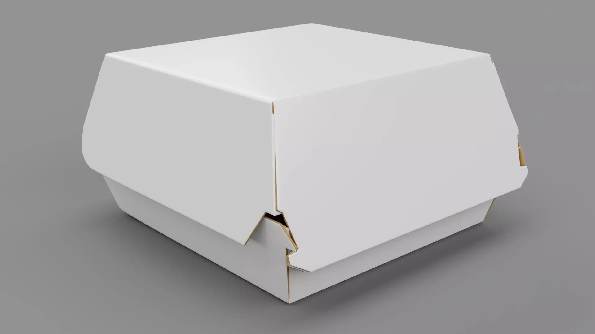 Empty packages burger box Low-poly 3D model