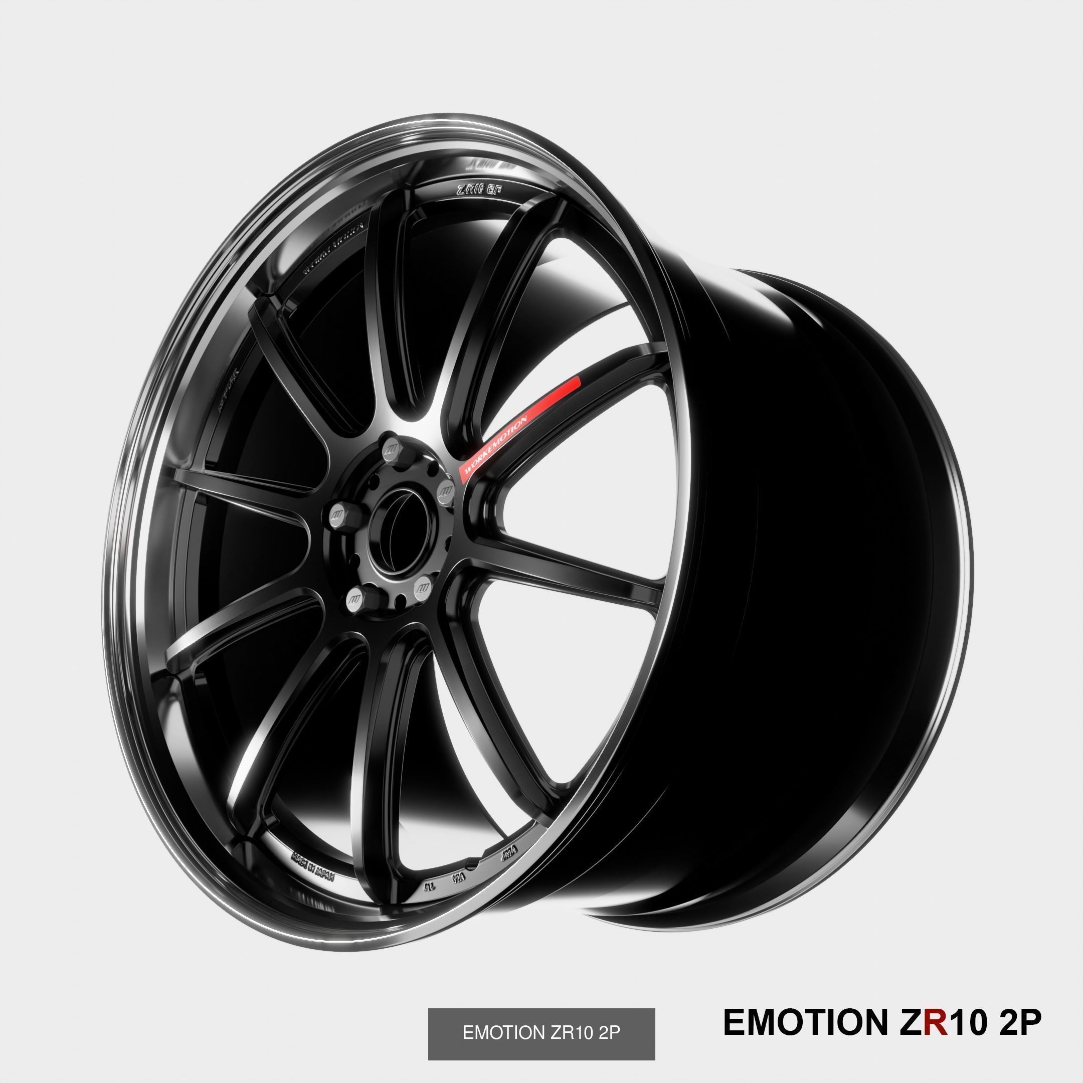 Work emotion wheels pack 3D Model Collection_4