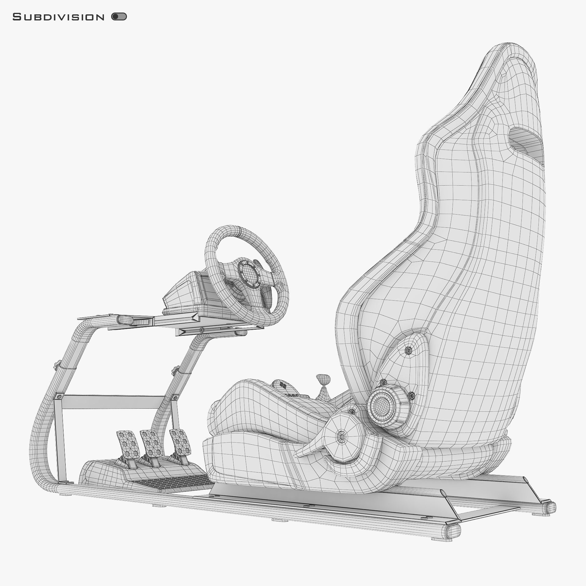 Racing Game Simulator v 2 3D model_25