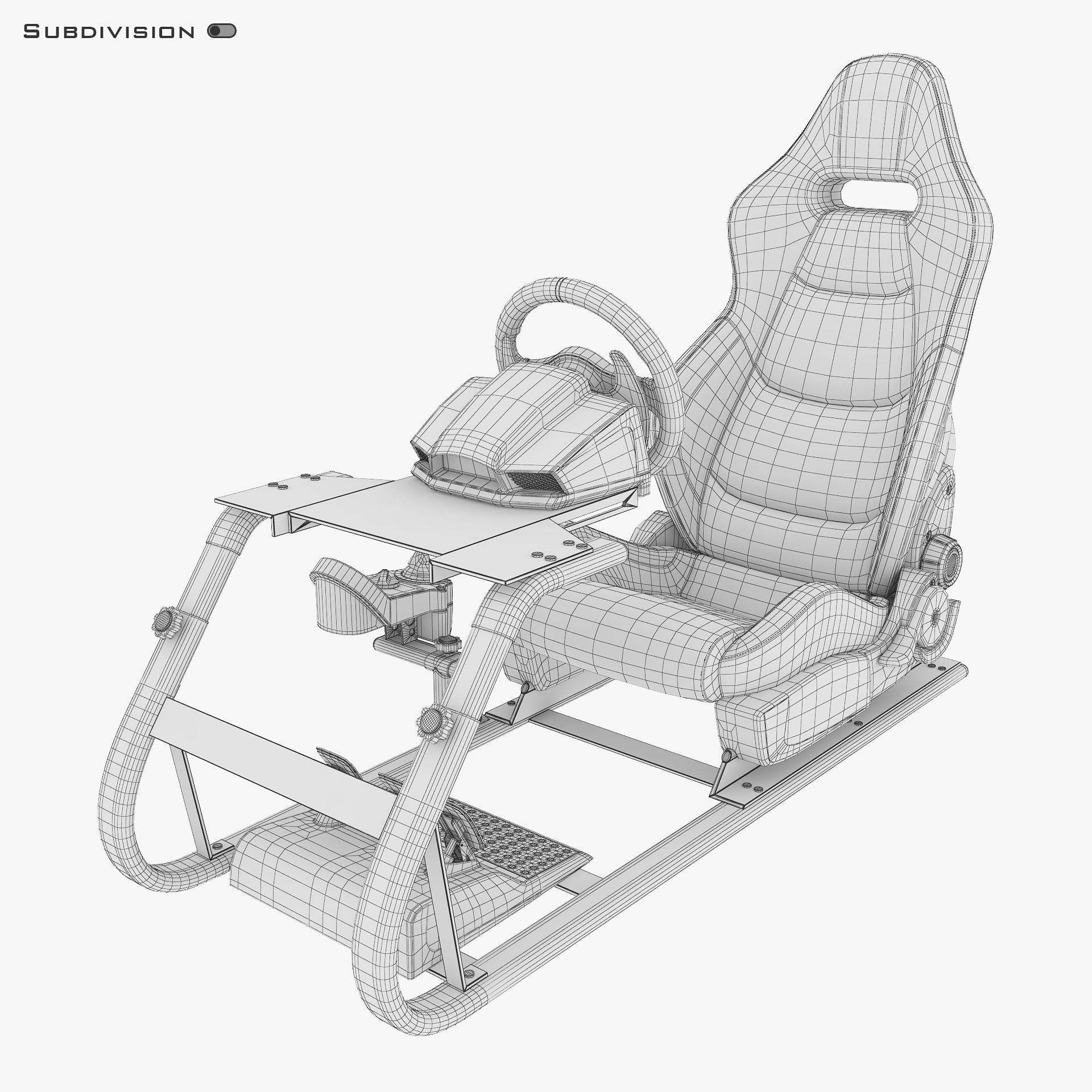 Racing Game Simulator v 2 3D model_13