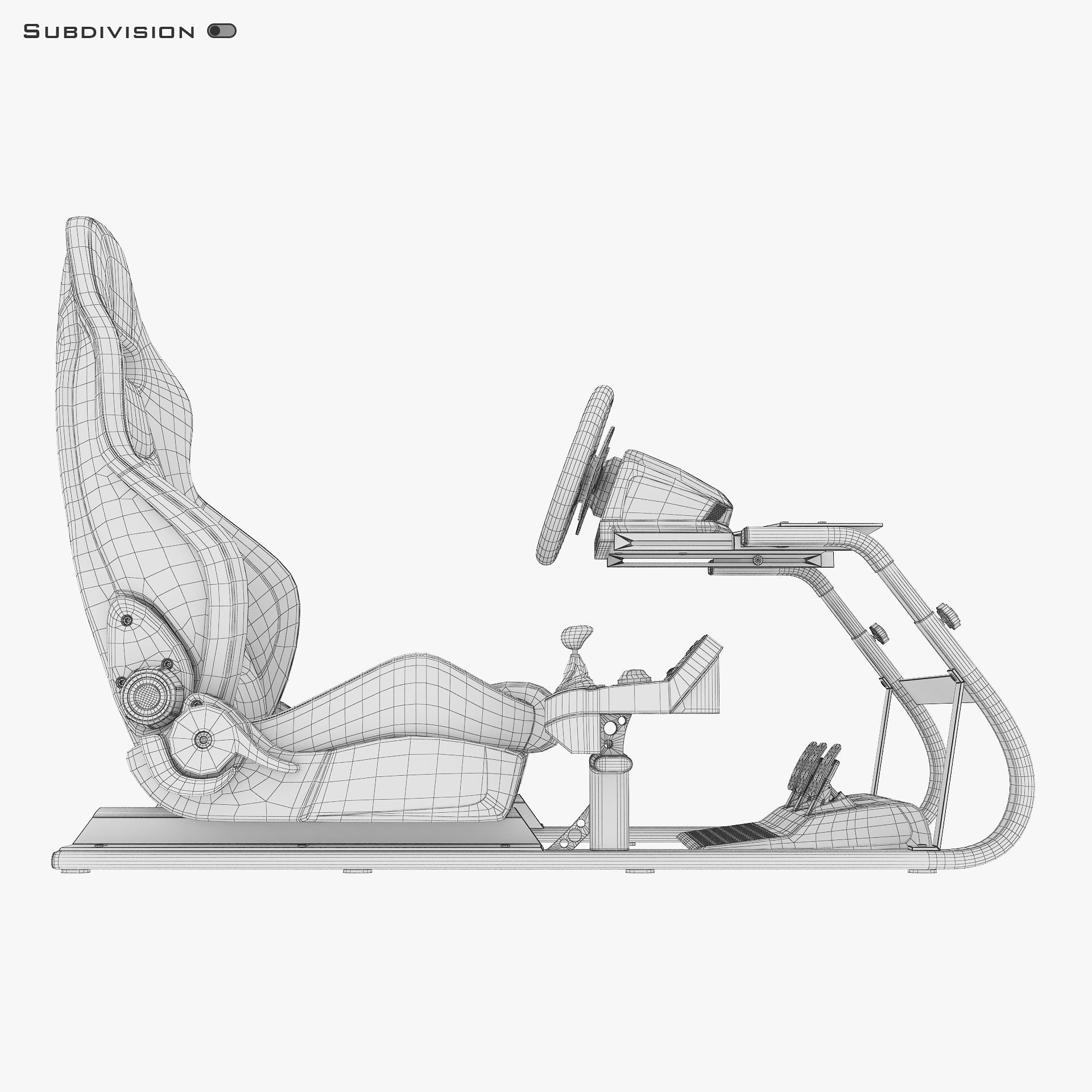 Racing Game Simulator v 2 3D model_29