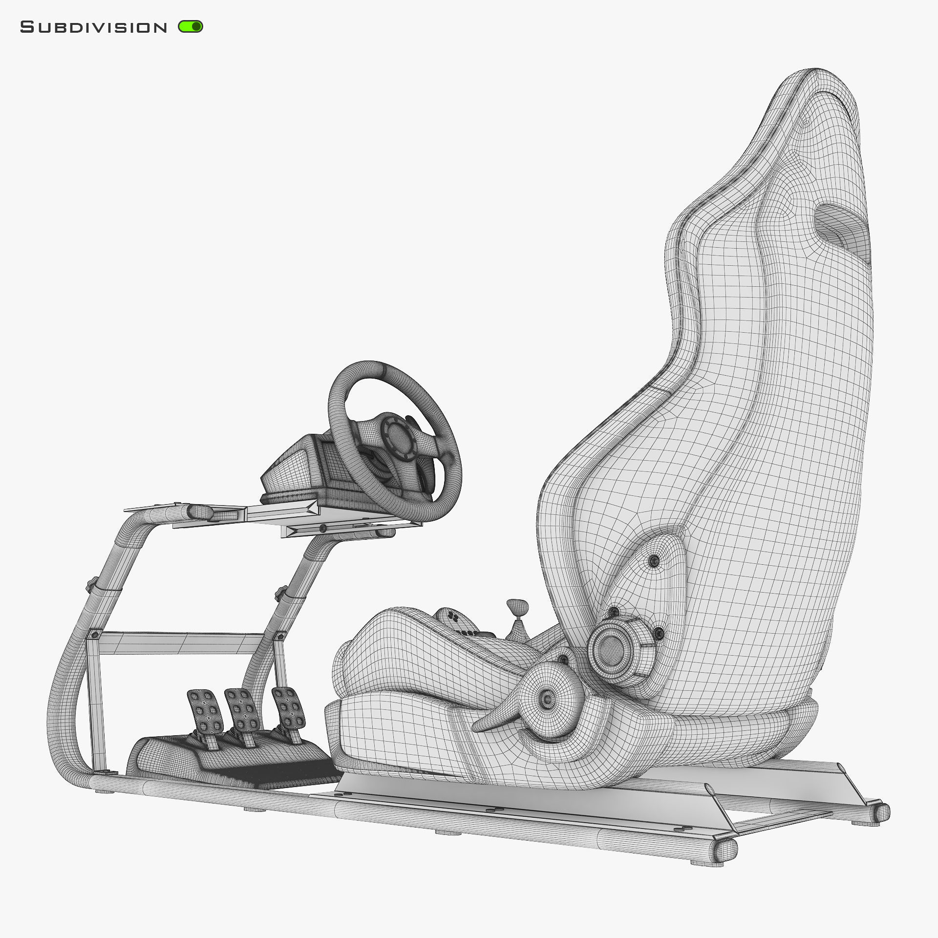 Racing Game Simulator v 2 3D model_24
