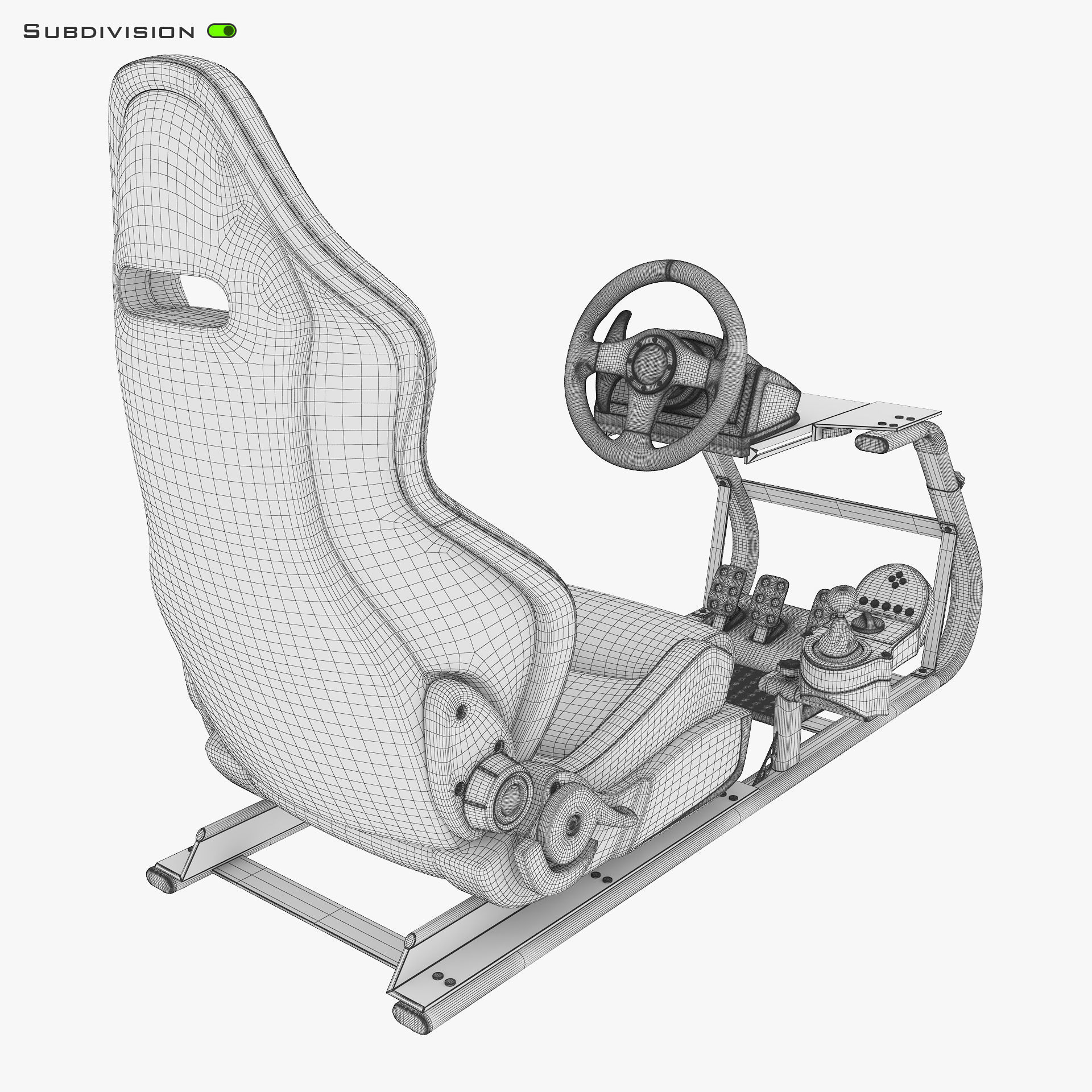 Racing Game Simulator v 2 3D model_14