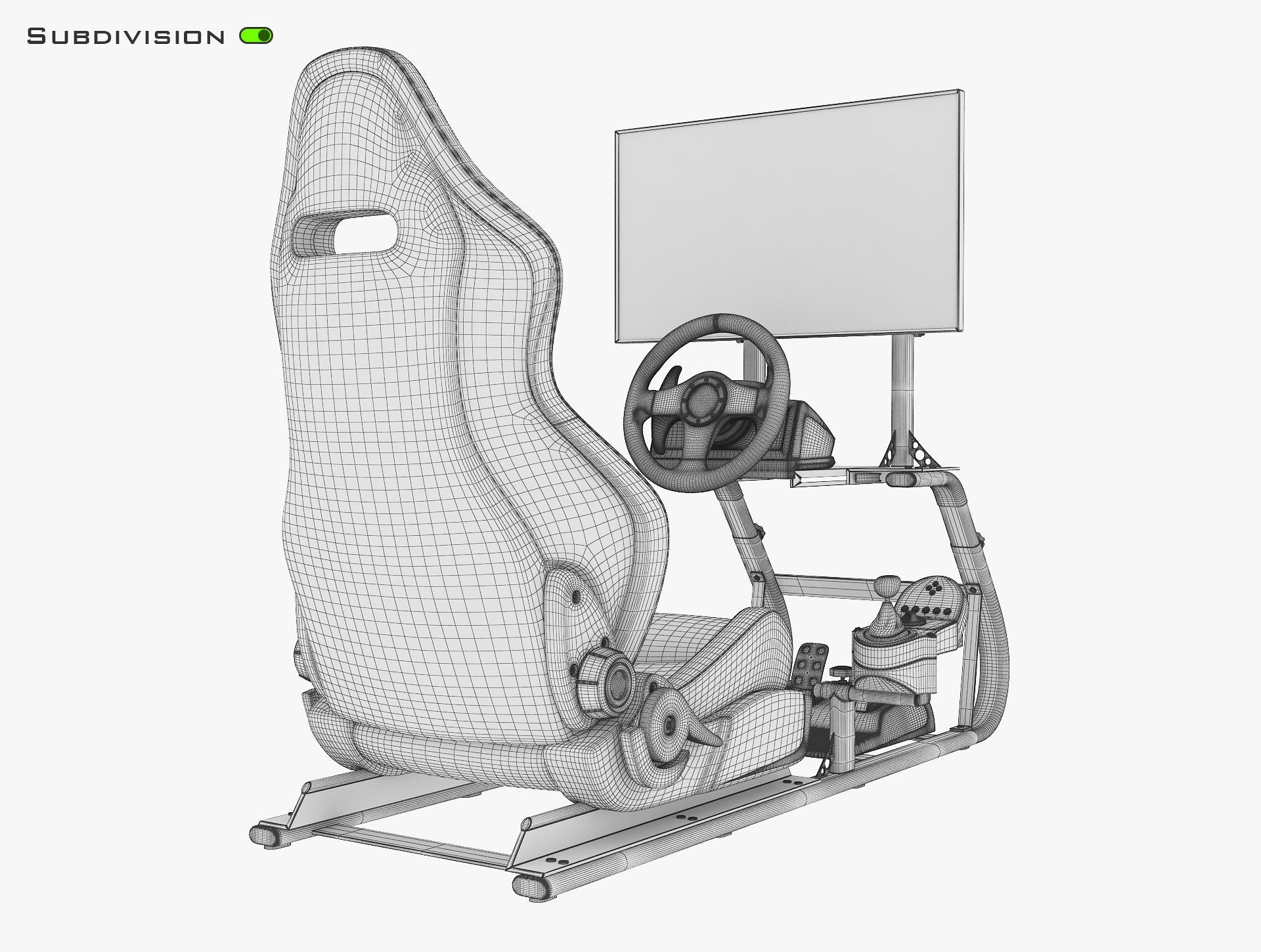 Racing Game Simulator Display v 2 3D model_21