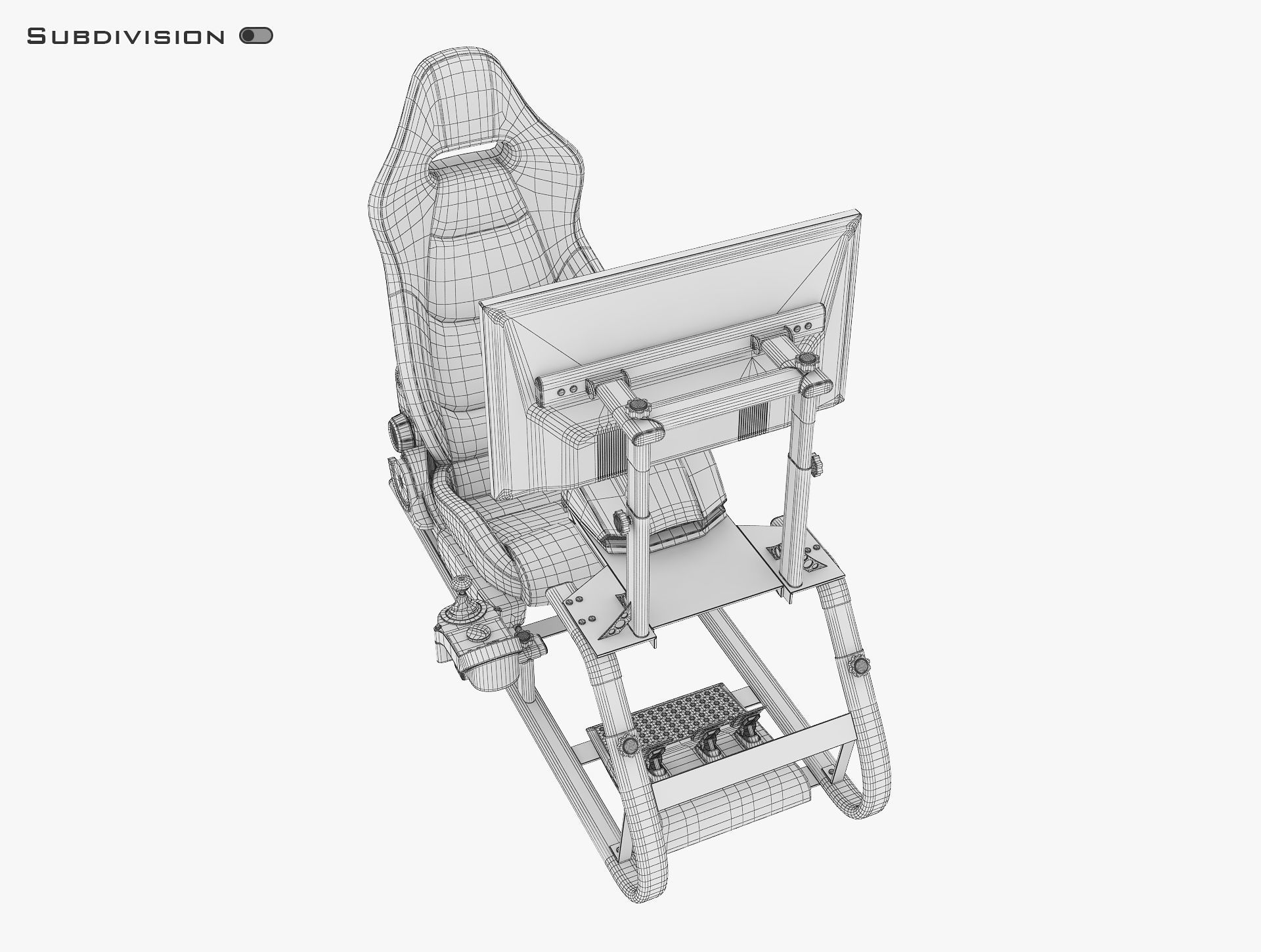 Racing Game Simulator Display v 2 3D model_18